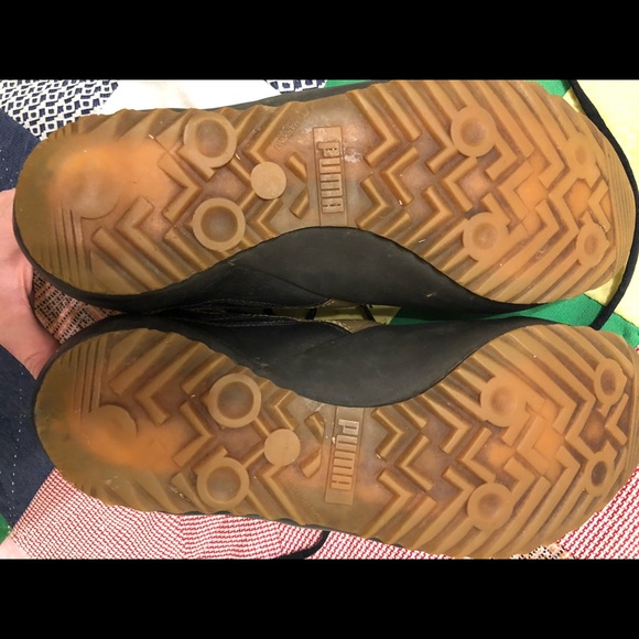 Black & brown leather Pumas for men - Picture 6 of 6